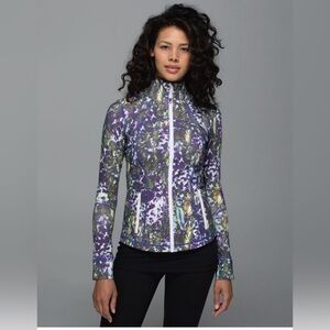 Lululemon Define Jacket: Floral Sport Purple/Green Multi (Size 2)